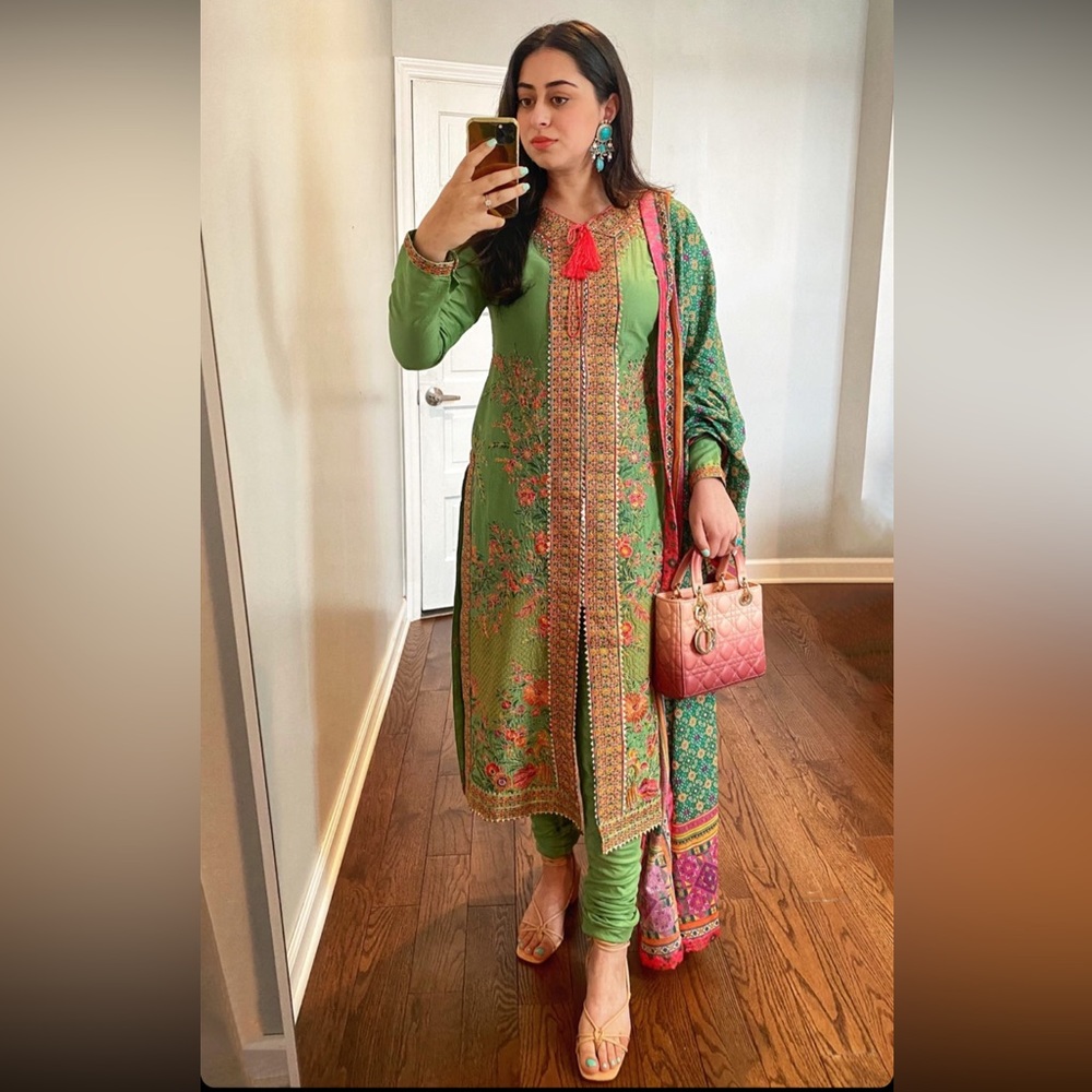 SOLD Pakistani designer Hussain Rehar stitched luxury pret 3pc suit